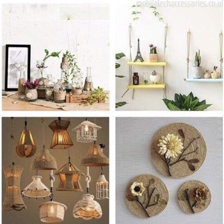 Dây Thừng Trang Trí - Dây Đay, Day Cói Trang Trí, Treo Ảnh - Quần Lọ Hoa. Gói Quà, Đồ Lưu Niệm