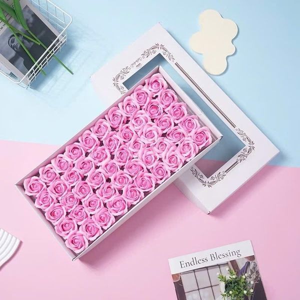 Hộp 50 bông hoa sáp 3 lớp - Hoa sáp thơm Hàn Quốc - Làm bó hoa cực đẹp