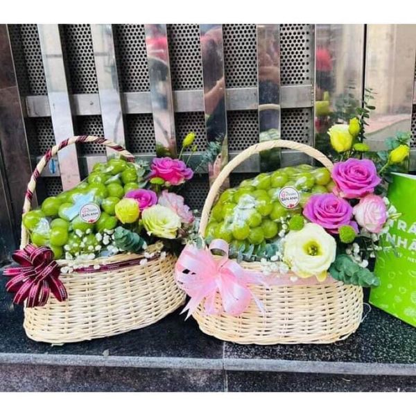 Giỏ mây - Làn mây cắm hoa - Lẵng mây cắm hoa - Decor trang trí