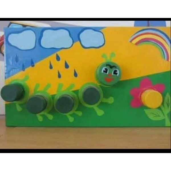 100 nút chai nhựa màu sắc - làm đồ handmade- giáo cụ học tập