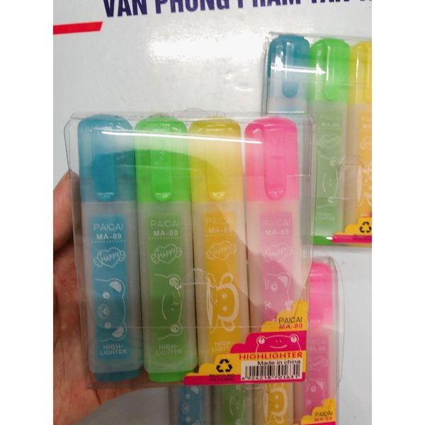 Bút nhớ dòng, Bút đánh dấu dòng - Vỉ 4 màu