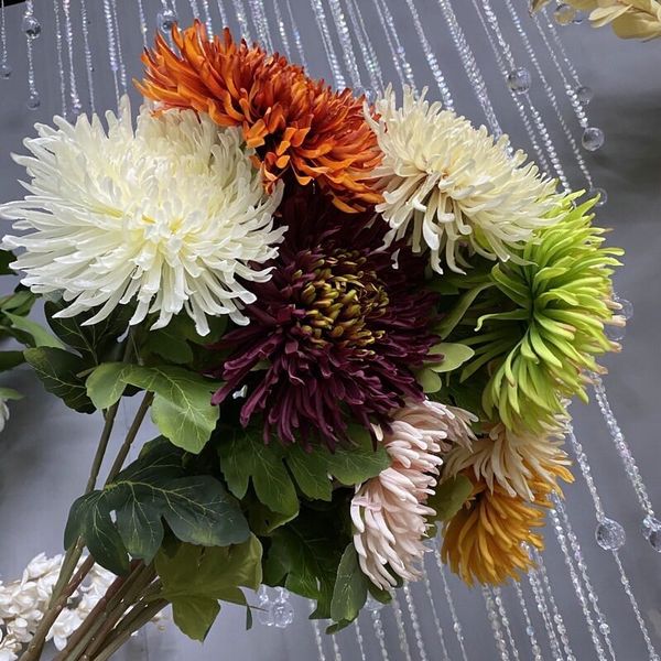 Hoa giả - Cành hoa cúc kim cao cấp - Decor trang trí nhà cửa cực đẹp