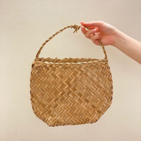 Túi cói - Giỏ cói đựng đồ, túi cói đựng hoa quả, decor trang trí phong cách vintage