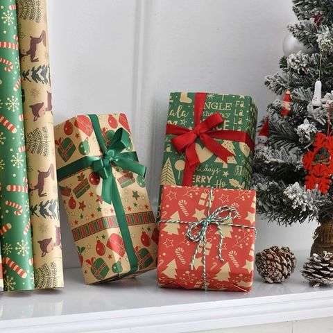 Set 5 tờ giấy gói quà Noel - Giấy gói quà giáng sinh hoạ tiết đẹp mắt và độc đáo - Khổ 50x72cm