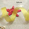 Ruy Băng Nhũ Kim Tuyến - Vàng/ Bạc 1cm, 2cm, 3cm, 4cm, 5cm (1 cuộn)