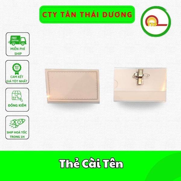Thẻ Cài Tên, Thẻ Cài Ngực Sakura/ Kẹp Thẻ Hội Nghị - Kèm Kẹp Sắt và Kim Băng