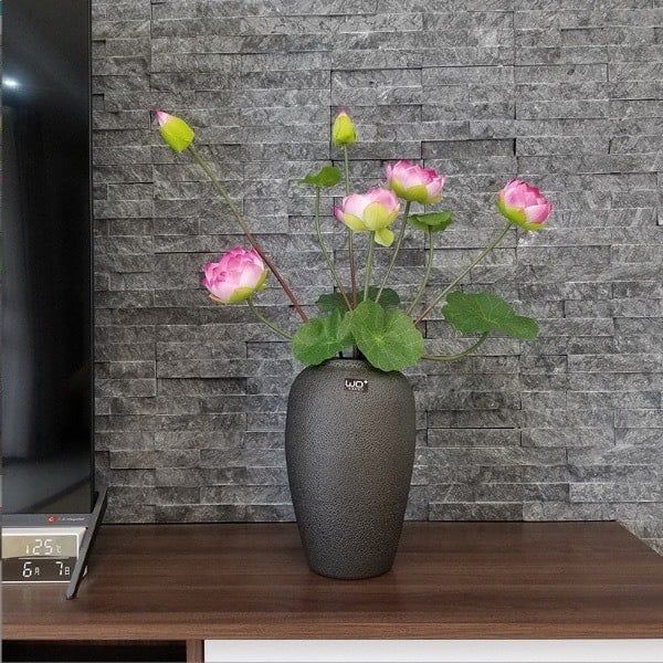 CÀNH SEN LỤA - HOA SEN THÁI . trang trí tháp oản tài lộc , cắm bình , decor cực đẹp.