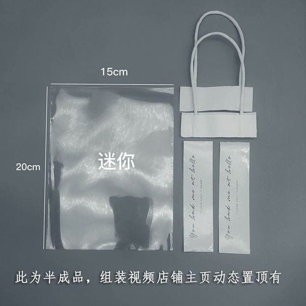 Túi đựng hoa bóng kính quai cầm giấy đủ kích cỡ