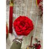 Đầu Bông Hoa Mẫu Đơn Đỏ Size 15cm Dùng Để Trang Trí Tết - Decor Tháp Nước,Tháp Bánh,Tháp Oản Tài Lộc