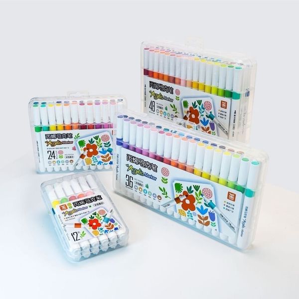 Bút màu Acrylic Marker - Màu Acrylic thế hệ mới chống thấm, vẽ trên mọi chất liệu, màu sắc tươi sáng
