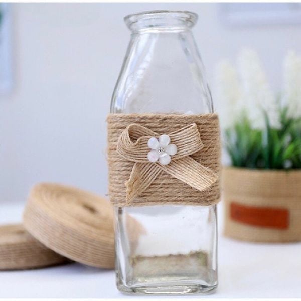 Ruy băng sợi đay, làm đồ handmade - Thắt nơ kiểu Vintage - Dài 10 Mét