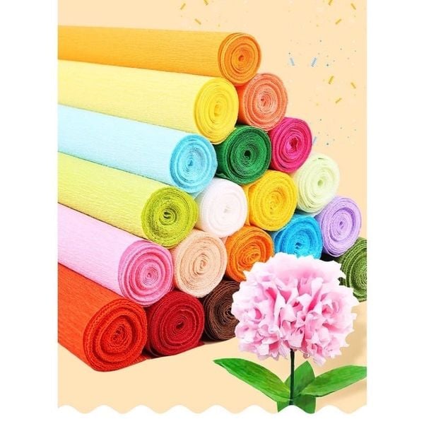 Cuộn Giấy Nhún Làm Hoa Đủ Màu - Giá Rẻ-khổ 50cm*2,5met