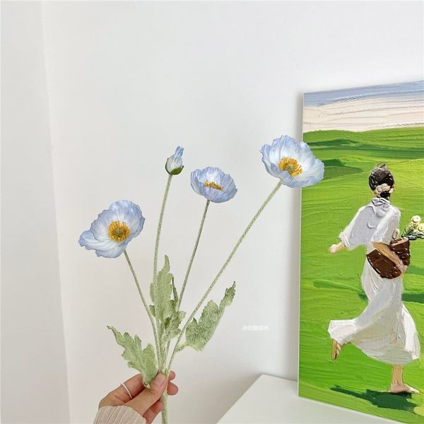 Hoa Anh Túc - Hoa giả để bàn, decor trang trí phòng, làm đạo cụ chụp ảnh cực đẹp