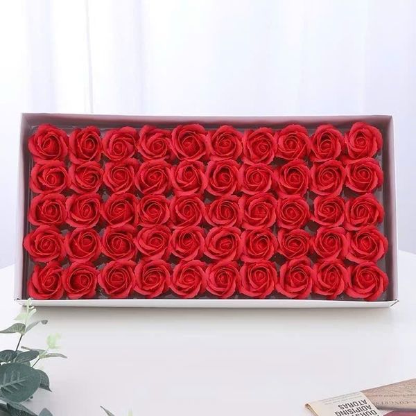 Hộp 50 bông hoa sáp 3 lớp - Hoa sáp thơm Hàn Quốc - Làm bó hoa cực đẹp