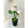 Cụm hoa sen nhí - Cụm hoa sen giả trang trí nhà cửa - Trang trí tháp oản tài lộc, Decor siêu đẹp