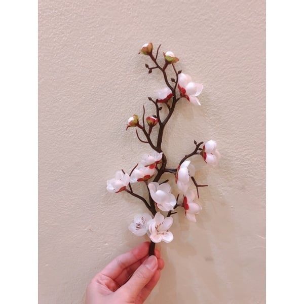 Cành Đào Giả Trang Trí Tết Dài 30Cm