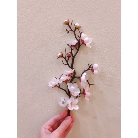 Cành Đào Giả Trang Trí Tết Dài 30Cm