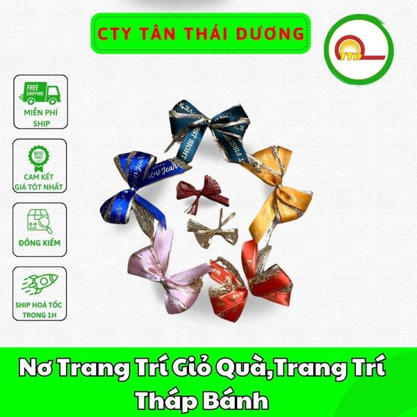 Nơ Trang Trí Giỏ Quà,Trang Trí Tháp Bánh,Phụ Kiện Trang Trí Tết 2024
