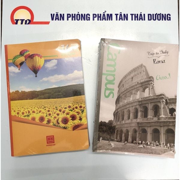 Vở Kẻ Ngang 200 trang Hồng Hà, Campus, Vở Học Sinh - Giao màu ngẫu nhiên
