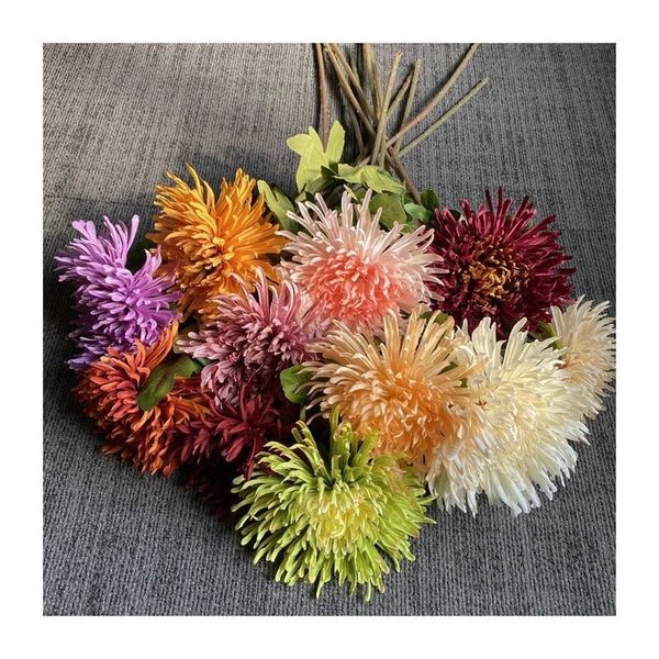 Hoa giả - Cành hoa cúc kim cao cấp - Decor trang trí nhà cửa cực đẹp