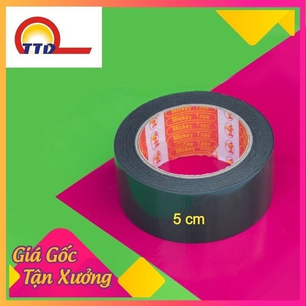 Băng dính xốp xanh 2 mặt_keo gốc dầu_chịu nhiệt