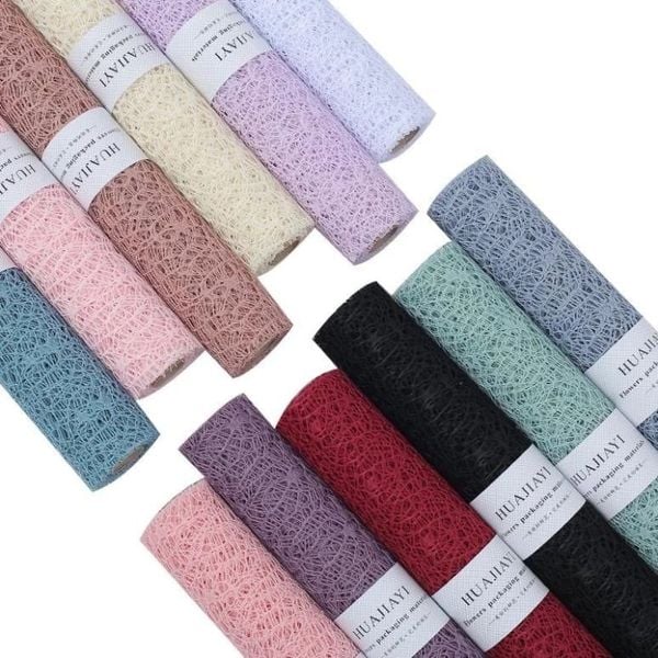 Lưới Nhện Gói Hoa-Giấy gói hoa đủ màu - Lưới Cuộn Sợi 50cm x 5m