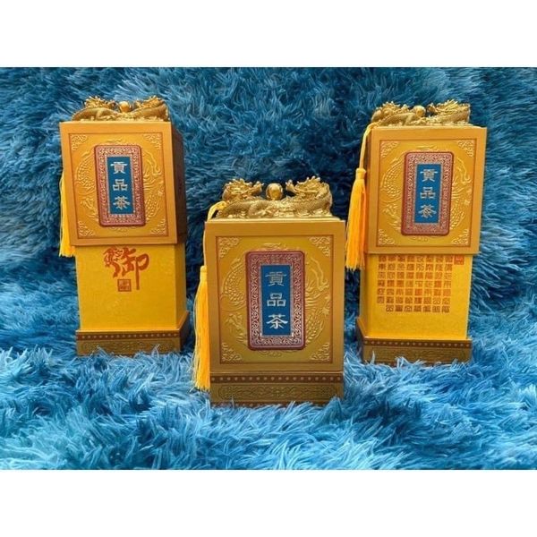 Hộp đựng trà long ấn cao cấp - Xếp tráp ăn hỏi, tháp lễ và lãng quà tặng cực sang