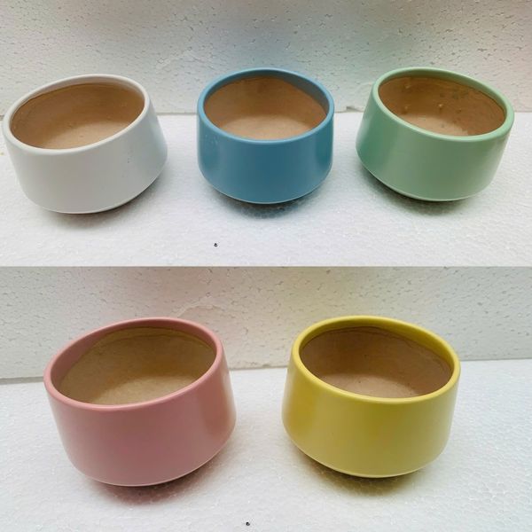 Chậu gốm, sứ cỡ nhỏ - Chậu gốm sứ mini - Chậu trồng cây để bàn, trồng sen đá - Trang trí nhà cửa
