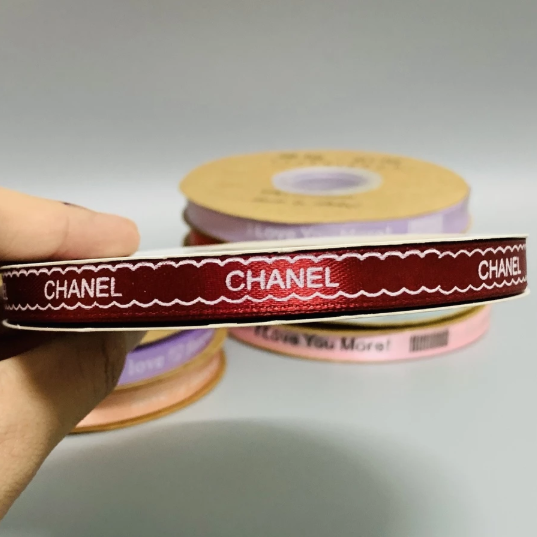 Ruy băng lụa in chữ khổ 1cm*35m
