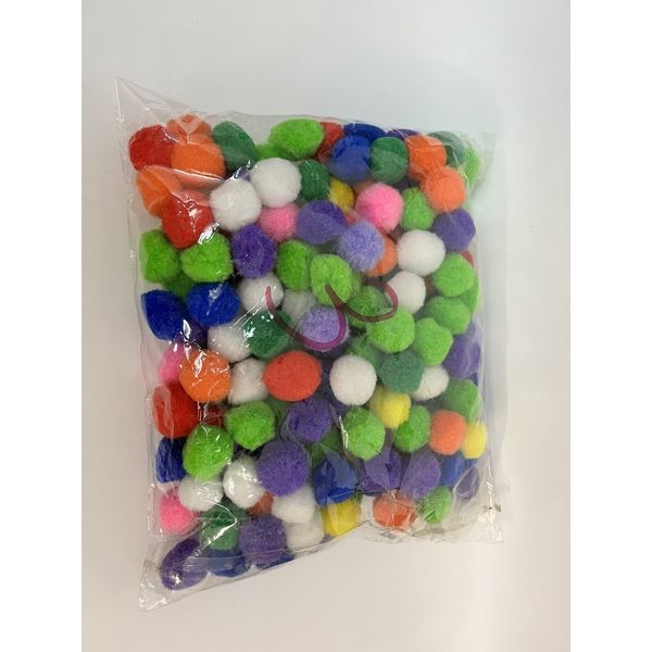 Túi 1000 hạt pompom bằng bông , trang trí , dụng cụ học tập