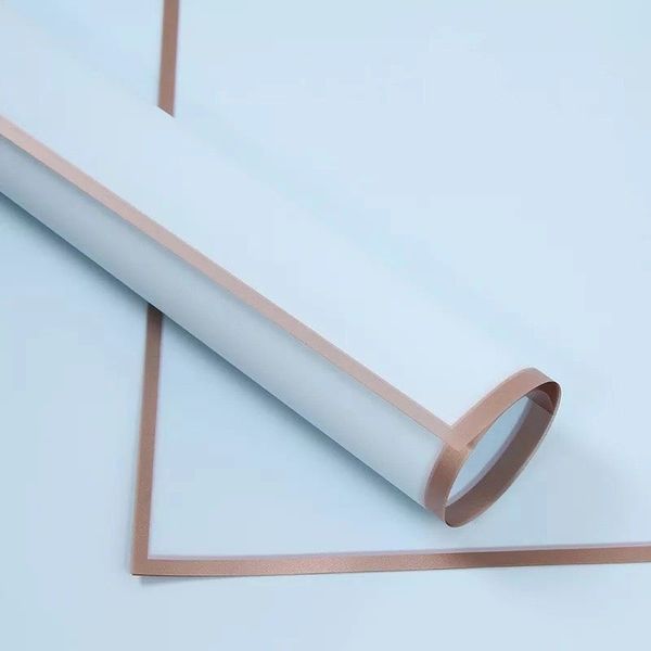 (20 tờ) Giấy gói hoa mika bóng mờ - viền đồng - không thấm nước- giấy gói hoa