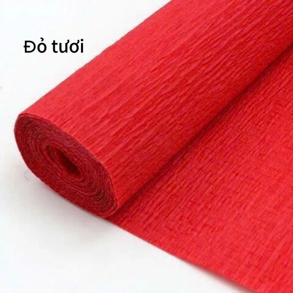 Cuộn Giấy Nhún Làm Hoa Đủ Màu - Giá Rẻ-khổ 50cm*2,5met
