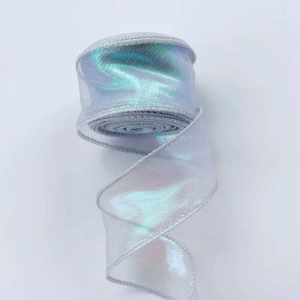 Ruy Băng Voan Viền Sóng , Màu Galaxy óng ánh , Loại Đẹp - Bản 4cm x 9m