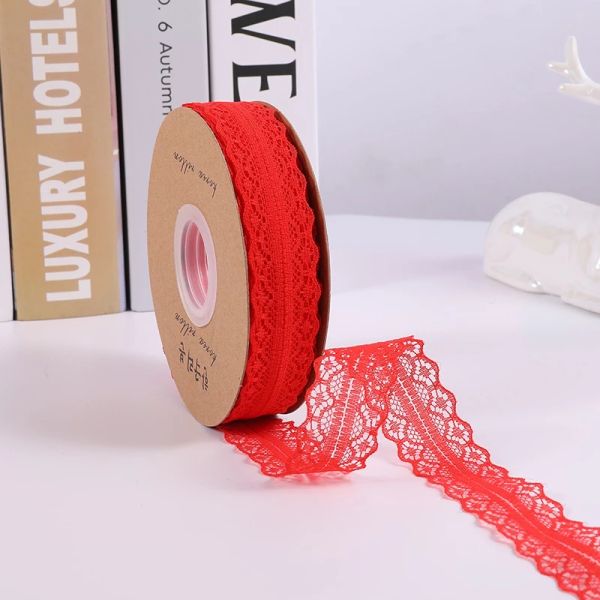 Cuộn Ruy Băng Ren Lưới 40Met Hoạ Tiết Bo Tròn