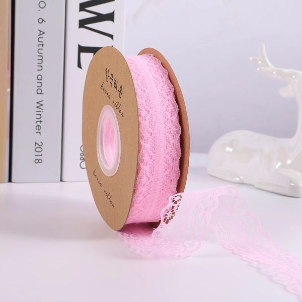 Cuộn Ruy Băng Ren Lưới 40Met Hoạ Tiết Bo Tròn