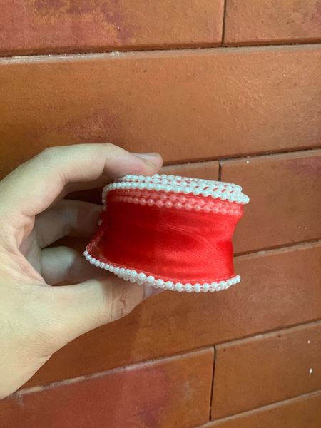 Ruy băng voan viền sóng biển - bản 4cm*9Met (loại không lõi)