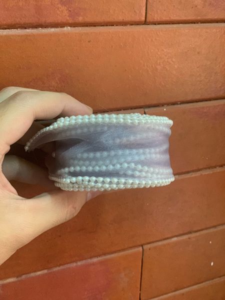 Ruy băng voan viền sóng biển - bản 4cm*9Met (loại không lõi)