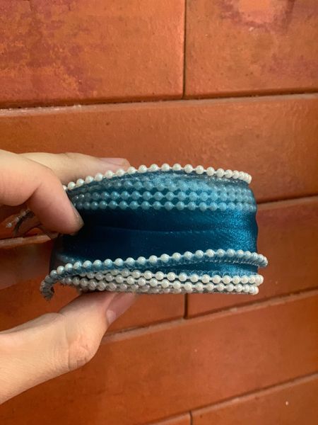 Ruy băng voan viền sóng biển - bản 4cm*9Met (loại không lõi)