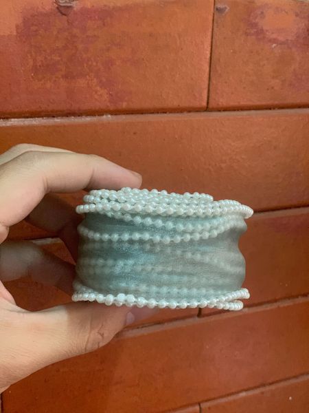 Ruy băng voan viền sóng biển - bản 4cm*9Met (loại không lõi)