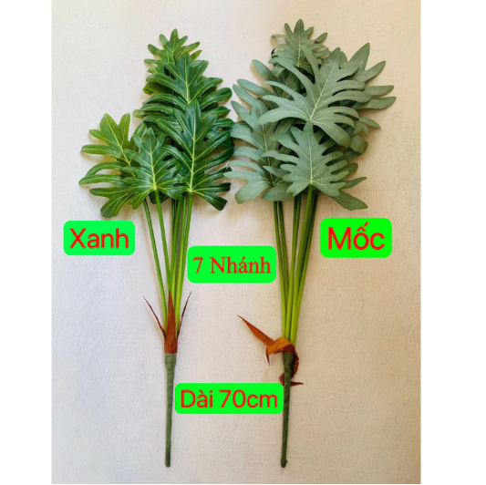 Cành giả - Cụm lá chân vịt 7 nhánh cao cấp - Decor Trang trí nhà cửa