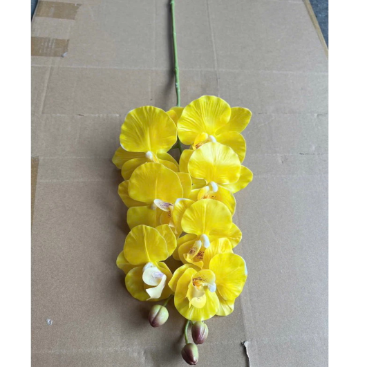 Cành hoa lan hồ điệp giả  - Hàng cao cấp bằng cao su 7 bông cánh xoăn - Trang trí cực đẹp và sang trọng