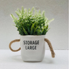 Chậu hoa - Chậu hoa oải hương có quai cao cấp - Chậu hoa giả để bàn, Decor trang trí cực đẹp
