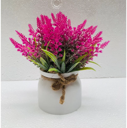 Chậu hoa - Chậu hoa oải hương có quai cao cấp - Chậu hoa giả để bàn, Decor trang trí cực đẹp