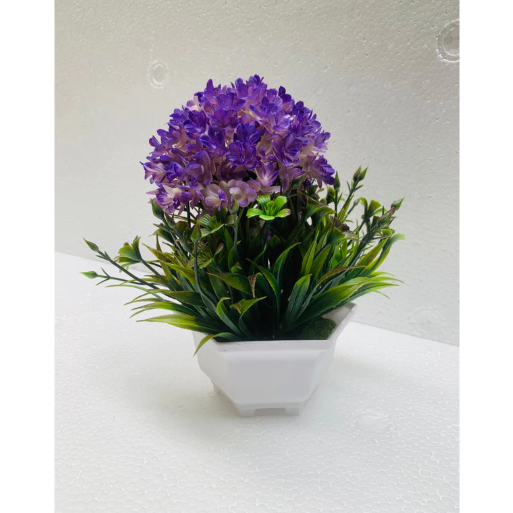 Chậu hoa giả - Chậu hoa tú cầu kèn cao cấp - Chậu hoa để bàn, Decor trang trí cực đẹp
