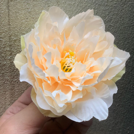 HOA GIẢ , Đầu bông hoa Mẫu Đơn kép - Đầu bông Mẫu Đơn lụa , trang trí giỏ quà, tháp oản - Decor loại đẹp