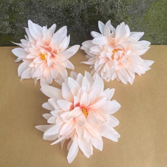 Hoa giả - Đầu bông hoa Cúc Pha Lê bằng lụa - Đầu bông hoa giả trang trí nhà cửa, trang trí tháp oản - Decor giỏ quà Tết