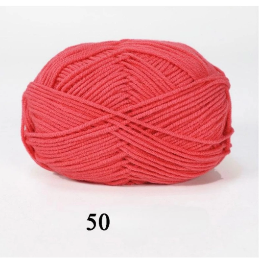 Len milk cotton 50g - len đan móc khăn,túi, len sợi cotton nhiều màu sắc a08