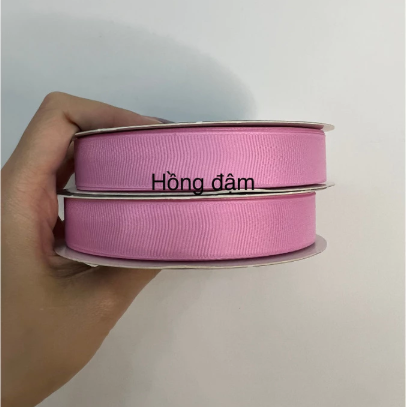 Ruy băng lụa gân màu pastel cực xinh - 2cm x 30m