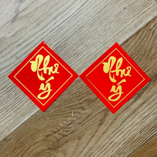 Thẻ In Chữ Thư Pháp Trang Trí Giỏ Quà Tết,Làm Đồ Handmade