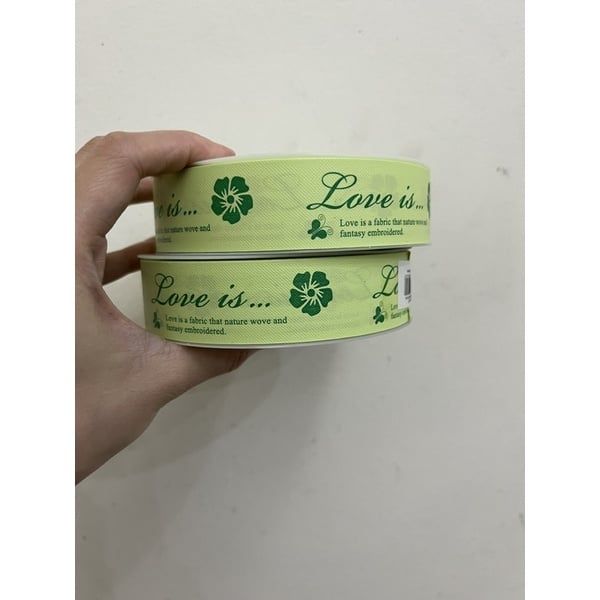 Ruy Băng Nhựa Thái In Chữ Bản 3cm Dài 45m